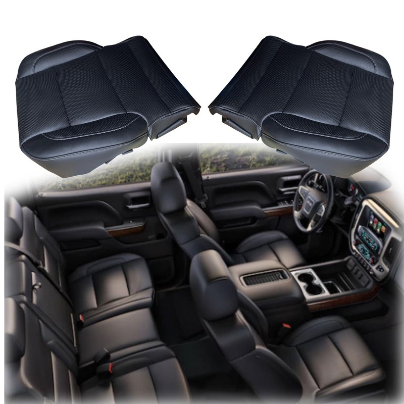 Prefer Warehouse Driver/Passager Bottom Leather Seat Cover, Compatible with 2014-2019