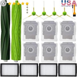 Universal iRobot Roomba Replacement Parts Accessories 15pcs Roller Filter Side Brush Bags