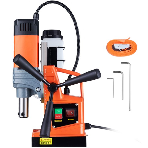 VEVOR Mag Drill Press, 1300W 1.57" Boring Diameter, 2922lbf Power Portable Magnetic Drill, 810 PRM, Electric Drilling Machine for Metal Surface, Industrial and Home Improvement