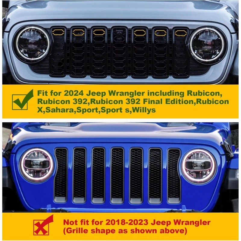 Sidi Led Front Grill Grille Lights for 2024 2025 Jeep