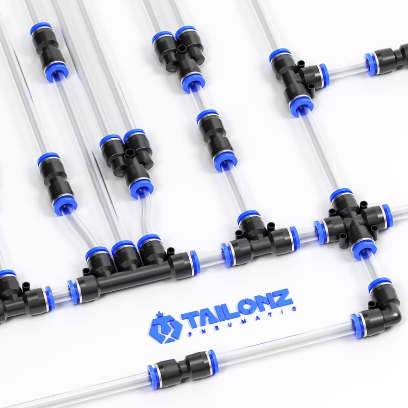 TAILONZ PNEUMATIC 50 pcs Straight Push Connectors Plastic Quick Release
