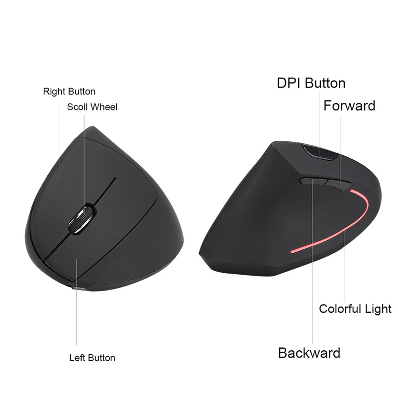 2.4G Rechargeable Left Hand Vertical Ergonomic Mouse Innovative Wireless with