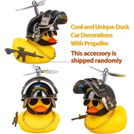 wonuu - 2 adornos de goma para coche, decoración de tablero de pato, decoración de bicicleta, para ciclismo, motocicleta y accesorios de bicicleta, decoración (X-dorado y negro)