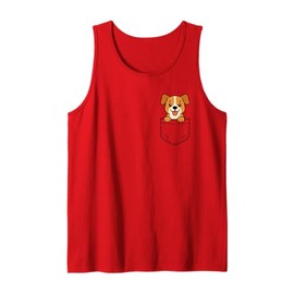 Cute Beagle Puppy Pocket Pal Funny Beagle Dog Lover Tank Top