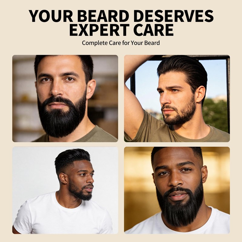 Beard Wash and Conditioner Set for Men,Natural Plant-Based Formula with