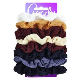 Goody #01800 Ouchless Ribbed Scrunchies 8 Count (Pack of 3)