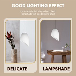 5Pcs Plastic Lampshade, E27 Horseshoe Lampshade Replacement, Plastic Lamp Shade Cover, White Lamp Shade Cover for Multi- Head Stand up Lamp Bedroom Light (5.35x4.33x1.97 Inch)