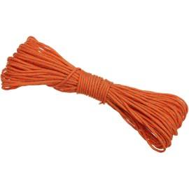 CRSHIP Reflective Guy Line Camping Paracord 0.08 inch (2 mm) Tent Cord Guyline Rope for Camping Tent Tarp Hiking Nylon Paracord Rope (Orange, 60M)
