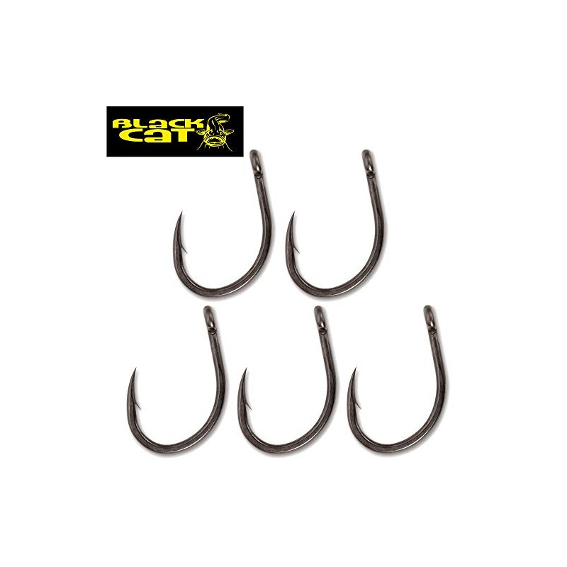 Black Cat DG Coating 2/0 Cat Hooker Pack of 5
