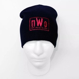 EWS nWo New World Order Red Logo WCW Beanie Cap Hat