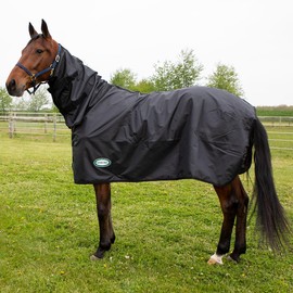 Fitted Rainsheet with Neck Cover 420D, Medium 74-76 Black