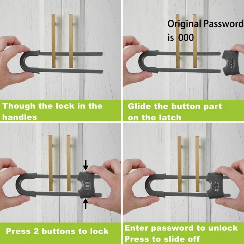 Baby Safety Sliding Cabinet Door Code Locks Child Proof Cupboard