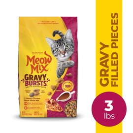 Meow Mix Meow Mix Gravy Bursts Dry Cat Food, Chicken, 3 LB Bag