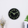 JoFomp Wooden Glow in The Dark Clock, 8 inch Silent