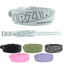 9mm Leather Fitness Weight Lifting Belt for Women&Men with 4 Inches Padded Lumbar Support for Power Lifting Workout & Squats Exercise