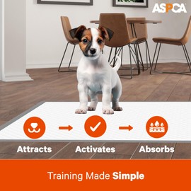 ASPCA Scented Puppy Pads, [50 Count], Dog Pee Pads for Training, Absorbent Potty Pads for Dogs, Quick-Drying Leakproof Large Dog Pads with Odor Control, 28"x30", XL Puppy Pads for Indoor/Outdoor Use
