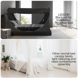 Bed Tent Queen Pop Up Bed Canopy Blackout Slumberpod for Adults or Kids Privacy Queen Size Dream Indoor Tent for Bed Sleeping Tents (Mattress Not Included)