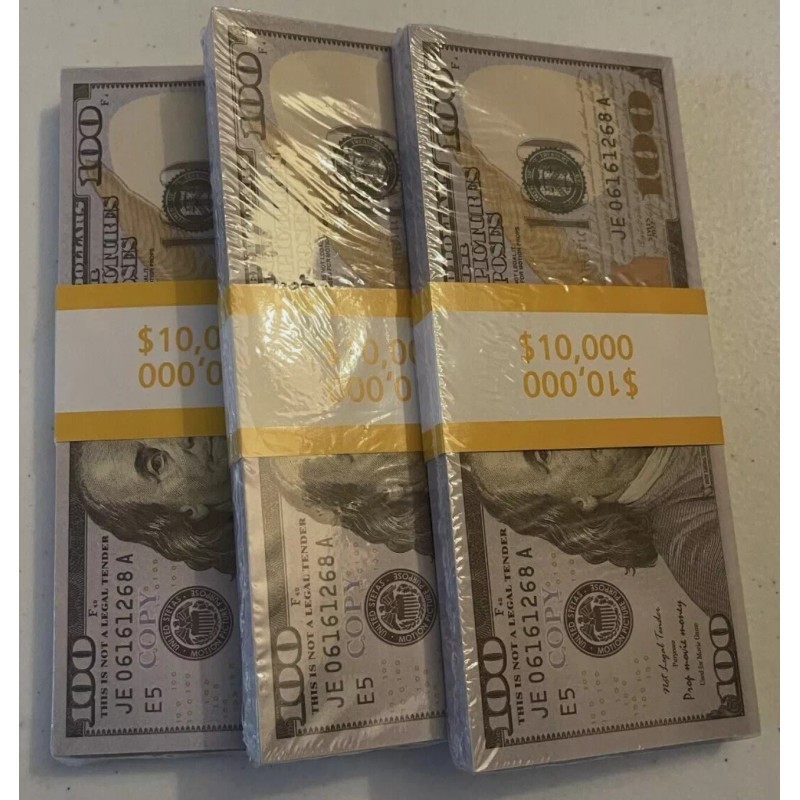 $100 Bills 30k Prop Replica Money for Movies, Parties, Tik
