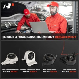 A-Premium Engine Motor Mount and Transmission Mount Kit Compatible with Nissan Altima 2000-2001 2.4L, Automatic Transmission, 4-PC Set, Replace# 112201E810, 112205B610