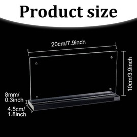 WEBEEDY Pack of 4 Acrylic Banknotes Display Frame Dollar Bill Photo Holder for Banknotes Dollar Case Currency Ticket Protector Paper Money Frame for Money Collector Collection Gifts for Christmas