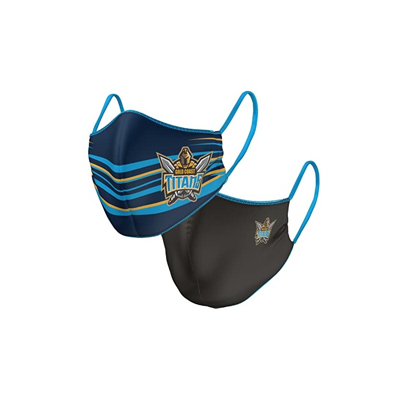 NRL Face Mask - Titans - Reversible - Washable -