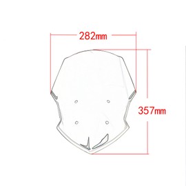 Midimttop Motorcycle Fairing Windshield fit for YA-MA-HA MT-07 FZ-07 MT07 FZ07 Accessories 2018 2019 2020 Windscreen Wind Deflector Viser Cover (Light Smoke)