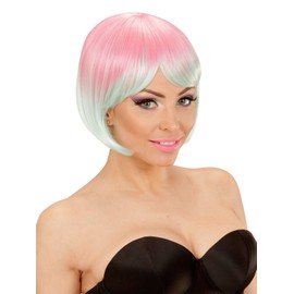 WIDMANN 04442 Party Short Wig with two colours
