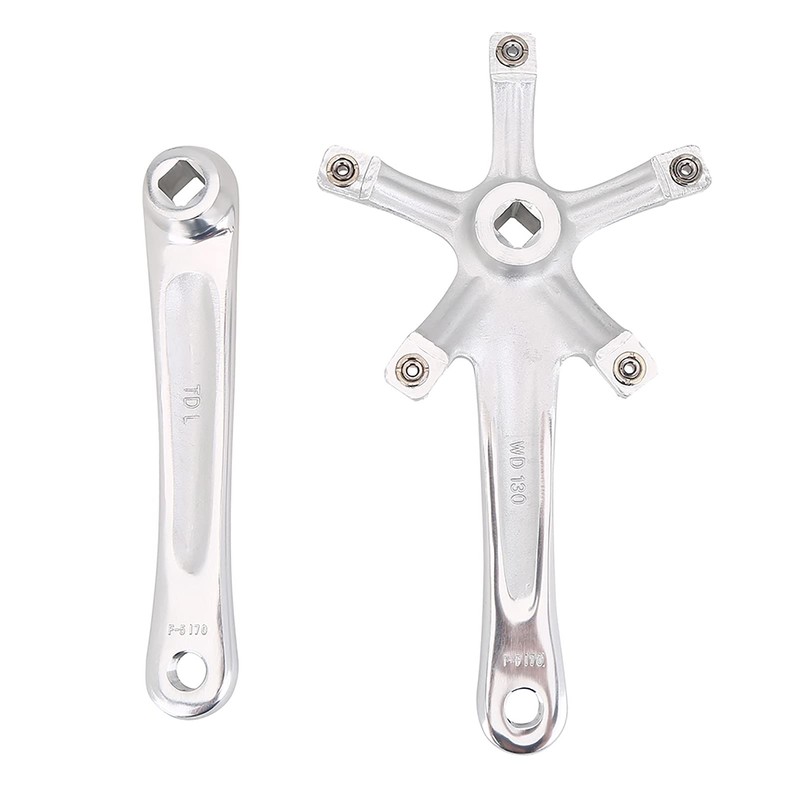 Aluminium Alloy Single Speed Crankset, 110 BCD Crank Arms for