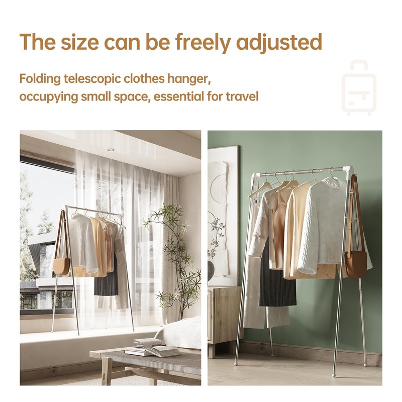Heekaby Clothes Drying Rack Foldable, Stainless Steel Portable Clothes Rack