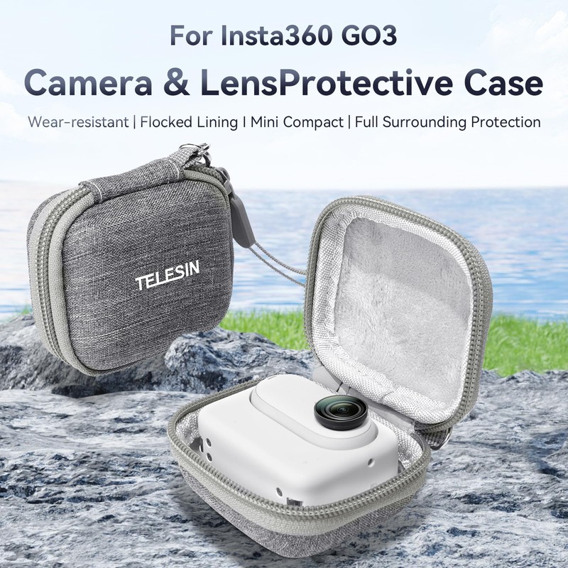 TELESIN Small Case Mini Case for Insta360 GO3 Go2 DJI