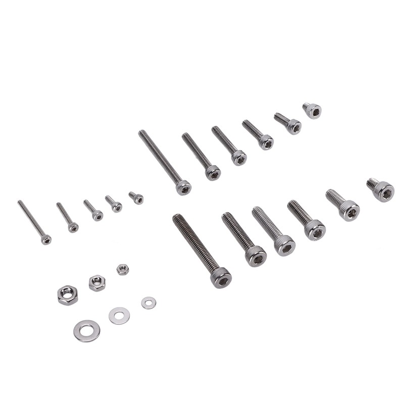 1080Pcs/Set M2 M3 M4 Screw Nut Gasket Kit Stainless Steel