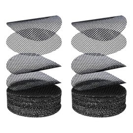 ccHuDE 200 Pcs 5cm Flower Pot Hole Mesh Pads Drainage Mesh Screens Round Plant Mesh Small Succulent Pot Mesh Bonsai Pot Black Mesh for Garden