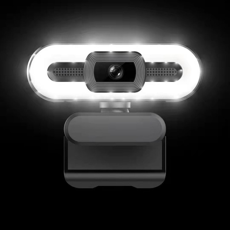 4K Webcam Built in Microphone Super Bright Fill Light Auto