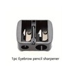 Pencil Sharpener, 1 Count Double-hole Manual Pencil Sharpener, Stationery Supplies,