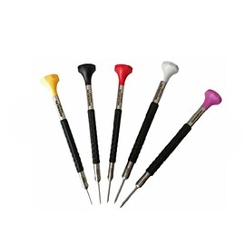 Bergeon 6899-P05 Set of 5 Screwdrivers for Watchmakers, 5 Different Sizes