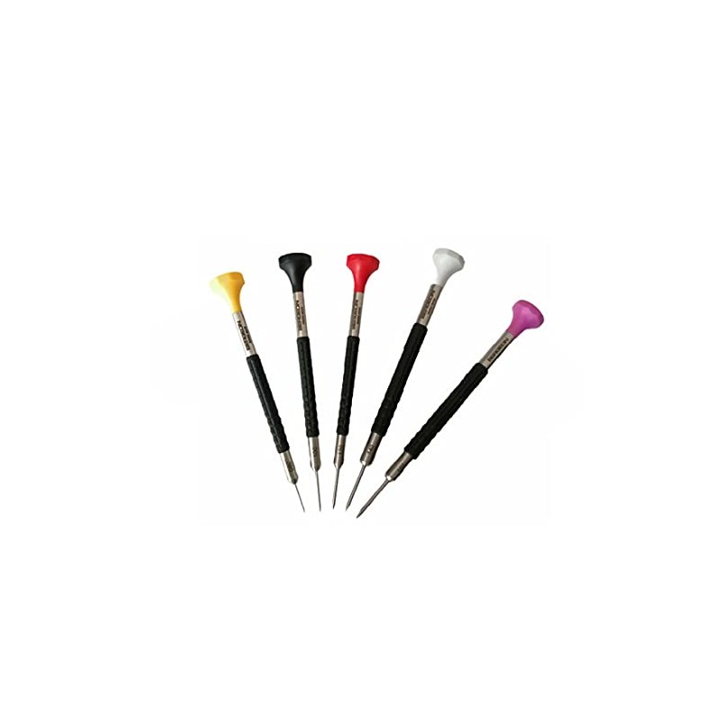 Bergeon 6899-P05 Set of 5 Screwdrivers for Watchmakers, 5 Different