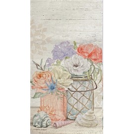 Nantucket Distributing Guest Towel Napkins Disposable 2 Ply Paper Dining Bathroom Flowers Shells 26 Ct