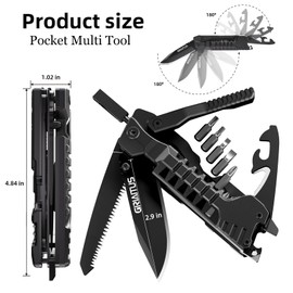 Camping Accessories 17In1 Multi Tool Gifts for Men Father’s Day Gifts Birthday Gifts, Cool Pocket Gadgets