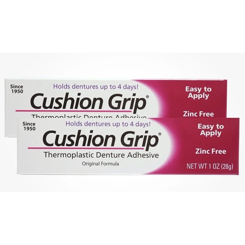 Cushion Grip Thermoplastic Denture Adhesive - 1 oz, Pack of