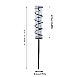 U-Vathing Rain Gauge, 7inch Glass Rain Gauge Outdoor, Detachable Rain Guage with Stake Metal Spiral, Accurate Rain Gauge for Garden, Yard, Deck, Lawn, Landscape