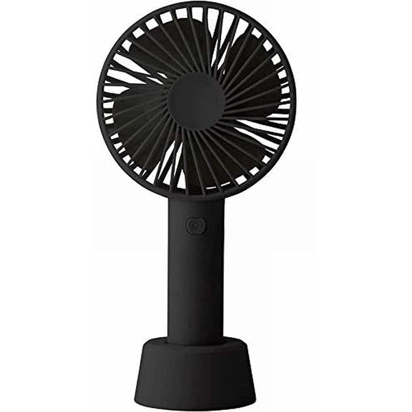 TEES THF-106-BK USB Connection, Rechargeable, 2-Way Handy Fan, Black, Portable Fan, Handheld, Heatstroke Prevention, Small Blower, Mini Fan, Outdoor Use, Tabletop, Cool, Outdoors, Camping, BBQs,