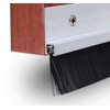 Two Pieces Door Bottom Sweep Silver Color Aluminum Alloy Extra