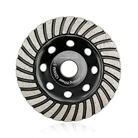 SHDIATOOL Turbo Row Diamond Grinding Cup Wheel for Concrete Granite Marble Masonry Brick Diameter 5"/125mm