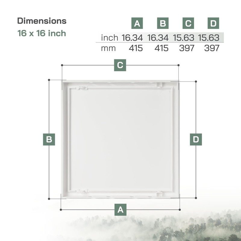 Vent Systems 16" x 16" Inch / 400 x 400