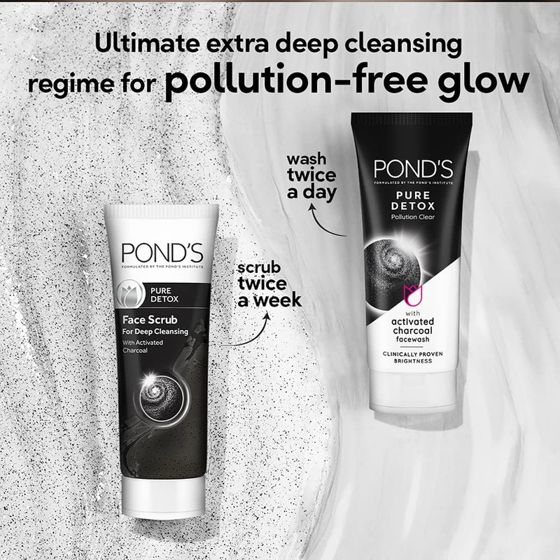 Pond's Pure White Deep Cleansing Facial Foam Activated Carbon+ Vitamin