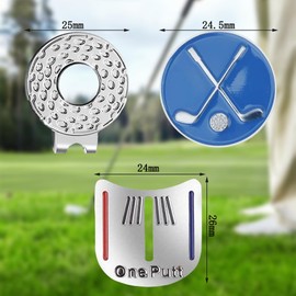 5Pcs Golf Ball Markers with Metal Magnetic Hat Clips, Funny Golf Tool Accessories, Golf Ball Markers Holder Men Women Golfer Present, Value Gift Set for Men Dad Husband Women Ladies Golfer Fan