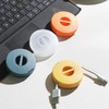 Mini Round Desktop Cord Clip Cable Winder Transparent (GD09243) 100ea