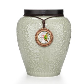 SOITIS Medium Urns for Human Ashes, Ceramic Decorative Urn for Human Ashes Adult Female and Male, Keepsake Urn for Ashes, Funeral Urns Decorative Urns, Medium Size Urns for Human Ashes