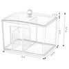 IWTTWY Acrylic Cotton Pad Dispenser, Cosmetic Organiser, Cotton Pads Storage