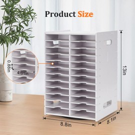 Sanfurney 48 Slots Ink Pad Spinning Holder Stamp Pad Storage Rack Craft Supply Organizer for Stampin Up or Ranger Ink Pads